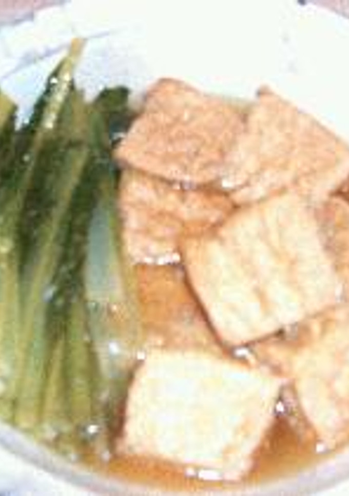 小松菜と揚げ豆腐のさっと煮-レシピのメイン写真