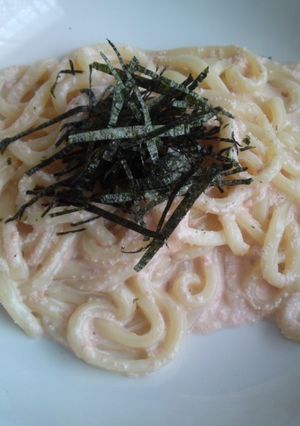 箸で食べる!?クリームたらこうどん-レシピのメイン写真