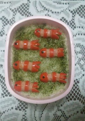 パチンコ★ＣＲ海物語「魚群」キャラ弁-レシピのメイン写真