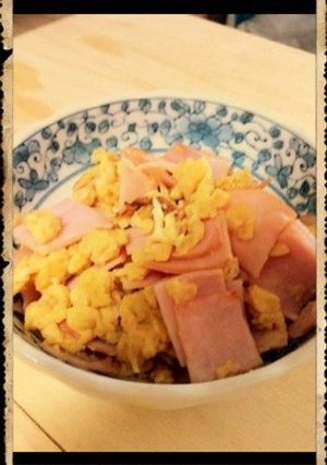 "♥ハムのスクランブルエッグ♥"-レシピのメイン写真