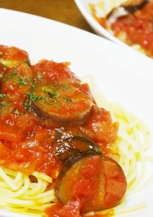 ちょっとお洒落な茄子のトマトソースパスタ-レシピのメイン写真