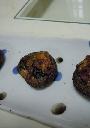 しいたけとニラ醤のチーズ焼き-レシピのメイン写真