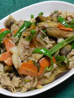 豚バラ肉とナスのカレー風味炒め-レシピのメイン写真