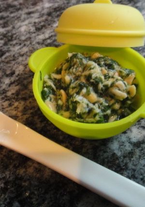 離乳食★納豆とほうれん草・ささ身のダシ煮-レシピのメイン写真
