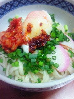ピリカラ冷やしうどん☆温泉卵のせ-レシピのメイン写真