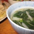 大根の葉と皮の中華スープ