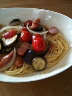 15分で‼ なすとトマトのパスタ-レシピのメイン写真