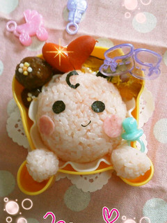 ばぶー♡赤ちゃんおにぎり*簡単キャラ弁-レシピのメイン写真