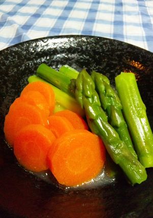 アスパラと人参の簡単グラッセ☆-レシピのメイン写真