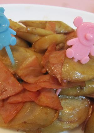 ごぼうとハムの甘辛炒め-レシピのメイン写真