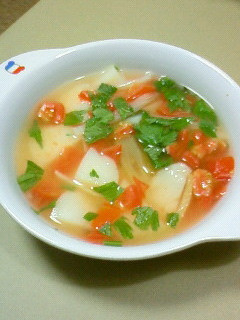 母直伝!セロリとトマトのスープ-レシピのメイン写真