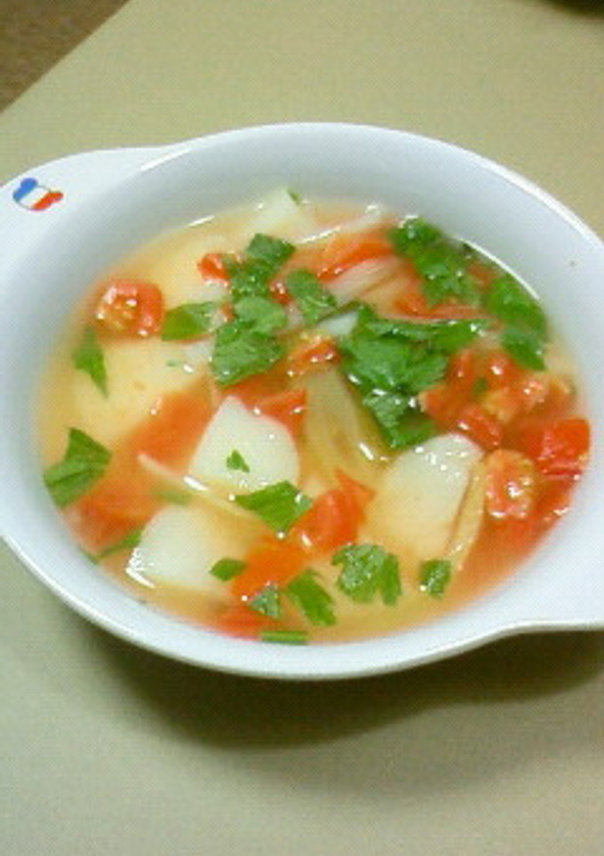 母直伝！セロリとトマトのスープ-レシピのメイン写真