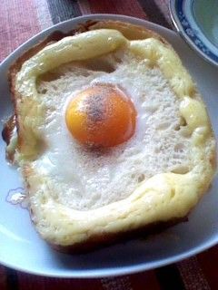 ギャルごはん☆目玉焼きトースト-レシピのメイン写真