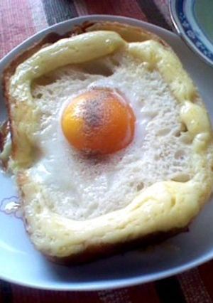 ギャルごはん☆目玉焼きトースト-レシピのメイン写真