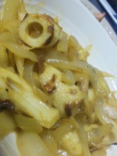 安い!簡単!新玉ねぎとちくわのカレー炒め-レシピのメイン写真