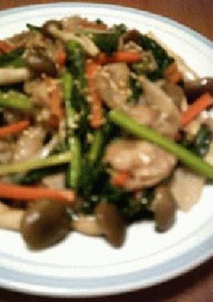 豚肉＋春菊の炒め物・中華taste-レシピのメイン写真