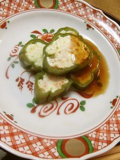ピーマンのエビ豆腐詰め-レシピのメイン写真