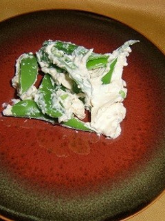 スナップエンドウのクリームチーズ和え-レシピのメイン写真