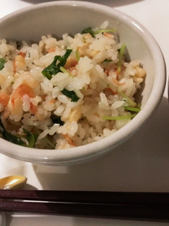 簡単三つ葉と桜エビと揚げ玉の混ぜご飯-レシピのメイン写真