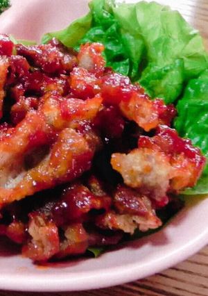 ☆豚肉で簡単カリカリ甘ケチャ唐揚☆-レシピのメイン写真