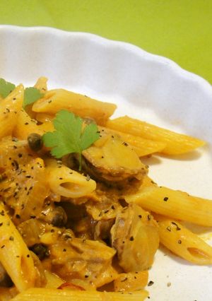 帆立の豆乳トマトソースパスタ-レシピのメイン写真