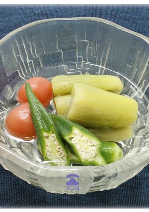 トマト・オクラ・なす　夏野菜の冷たい煮物-レシピのメイン写真