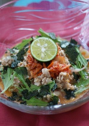 鶏肉の韓国風冷汁うどん-レシピのメイン写真