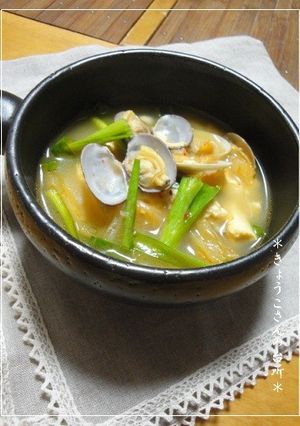 アサリと豆腐のキムチスープ-レシピのメイン写真