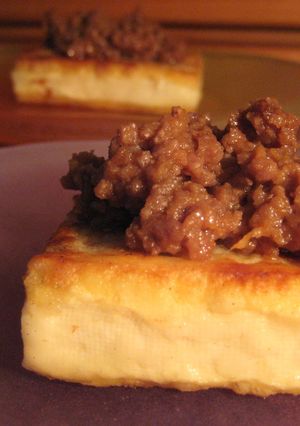 肉味噌のっけ　★豆腐ステーキ★　-レシピのメイン写真