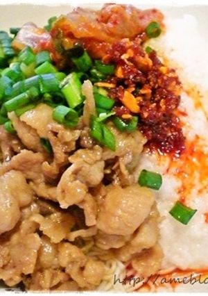 ガッツリ豚味噌とろろ素麺☆-レシピのメイン写真