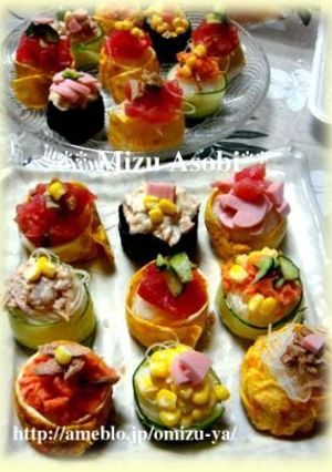 安くて　簡単　可愛い　我が家の手まり寿司-レシピのメイン写真