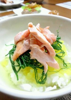 ★朝食に♪たっぷりたくあんの鮭茶漬け★-レシピのメイン写真