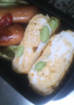 お弁当の彩りに枝豆チーズ卵焼き-レシピのメイン写真