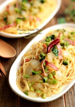 新玉とブロッコリーのパスタ♪簡単ランチ-レシピのメイン写真