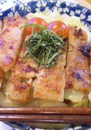 豚の味噌漬けで、豚ド～ン!!(丼)-レシピのメイン写真