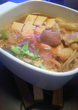 辛旨!鶏と豆腐のチゲ鍋!-レシピのメイン写真