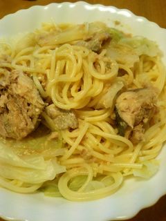サバの水煮缶で柚子胡椒パスタ-レシピのメイン写真
