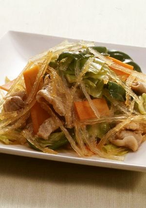 糸寒天と豚肉の野菜炒め-レシピのメイン写真
