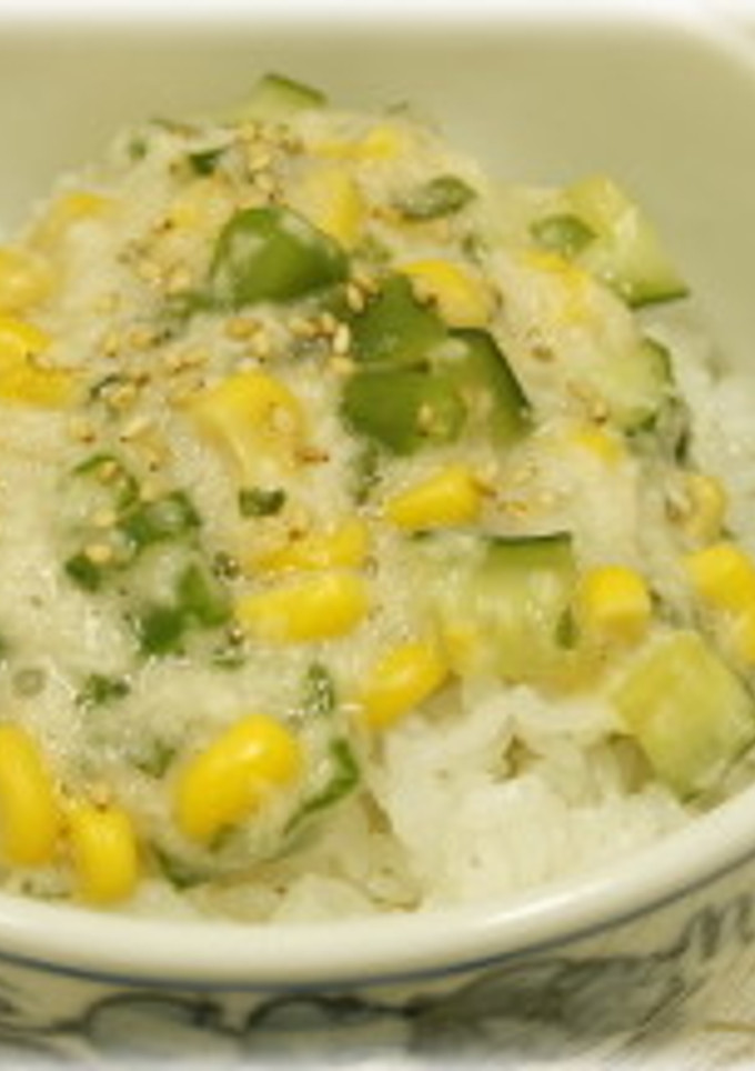 夏野菜でさっぱりとろろご飯-レシピのメイン写真