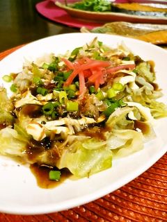 ☆蒸し焼きキャベツのお好み焼き風☆-レシピのメイン写真