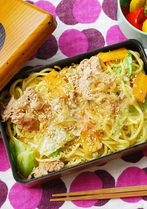 BBQやお花見のお弁当に!梅酢やきそば-レシピのメイン写真
