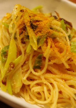 オリーブオイルで香ばしねぎの明太子パスタ-レシピのメイン写真