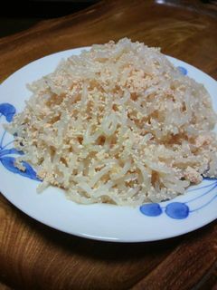 さくら色が綺麗♪糸こんにゃくのたらこ和え-レシピのメイン写真