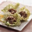 きのことひき肉、糸寒天のレタス包み