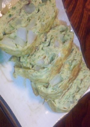 青海苔に玉葱！卵焼き-レシピのメイン写真