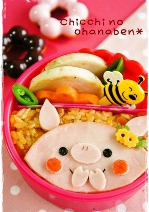 ＊キャラ弁＊簡単★ペタっとぶたちゃん♡-レシピのメイン写真