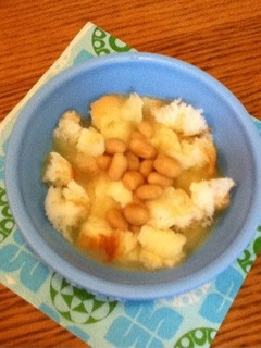 離乳食 サツマイモと大豆のパンがゆ-レシピのメイン写真