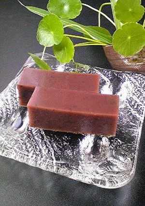 クセになる☆赤しそ風味の水ようかん♪-レシピのメイン写真