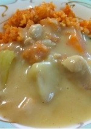 カレー風(ケッチャプご飯＆シチュー)-レシピのメイン写真