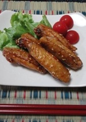 若鶏の手羽中からめ煮-レシピのメイン写真